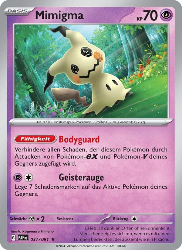 Mimigma 037 — Paldeas Schicksale (German Pokémon TCG card)