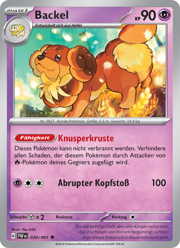 Backel 039 — Paldeas Schicksale (German Pokémon TCG card)