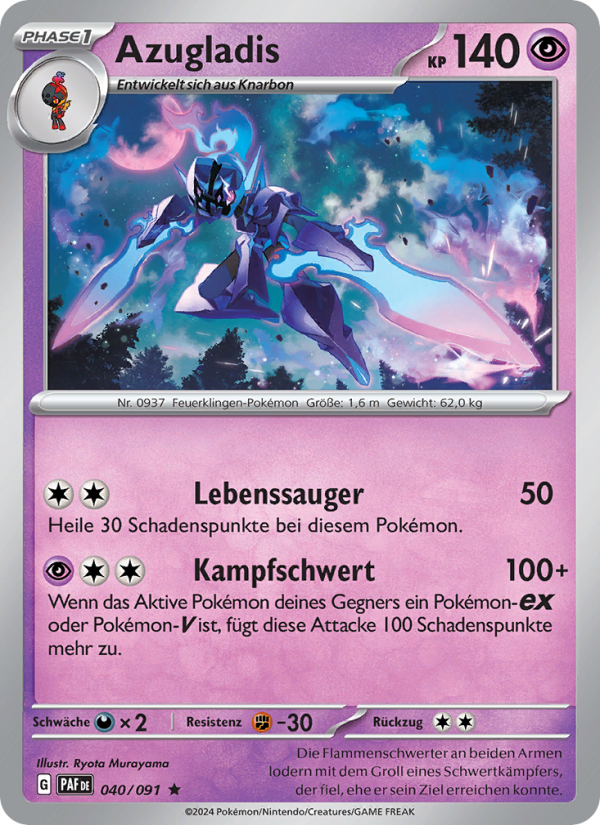 Azugladis 040 — Paldeas Schicksale (German Pokémon TCG card)