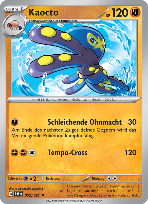 Kaocto 052 — Paldeas Schicksale (German Pokémon TCG card)
