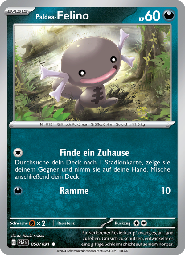 Paldea-Felino 058 — Paldeas Schicksale (German Pokémon TCG card)