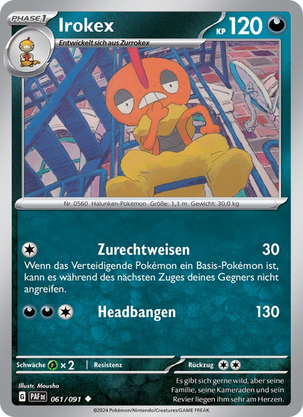 Irokex 061 — Paldeas Schicksale (German Pokémon TCG card)