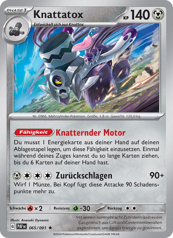 Knattatox 065 — Paldeas Schicksale (German Pokémon TCG card)