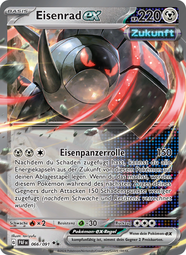 Eisenrad-ex 066 — Paldeas Schicksale (German Pokémon TCG card)
