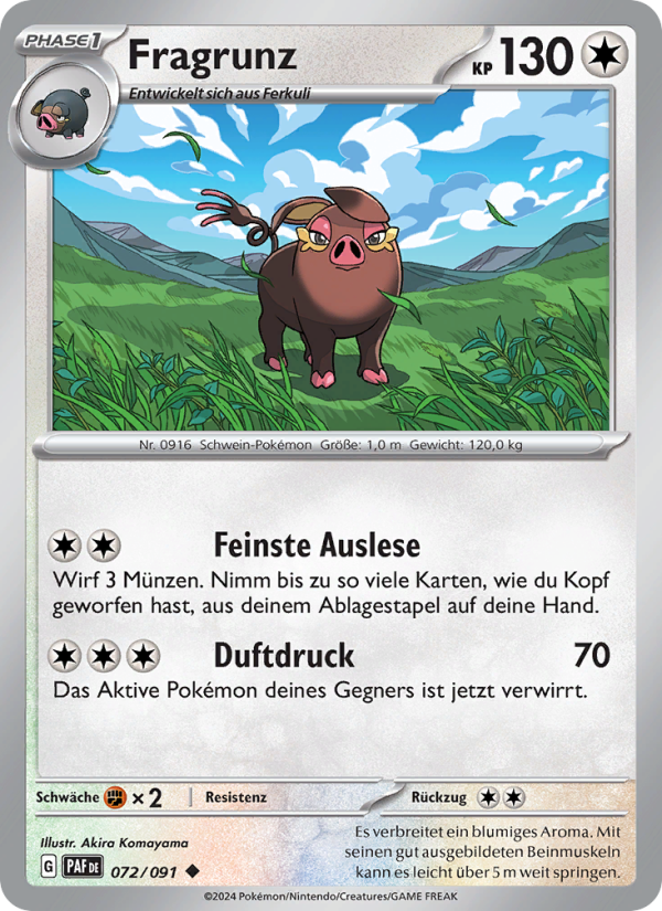 Fragrunz 072 — Paldeas Schicksale (German Pokémon TCG card)