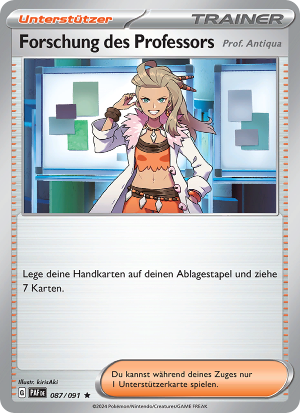 Forschung des Professors 087 — Paldeas Schicksale (German Pokémon TCG card)