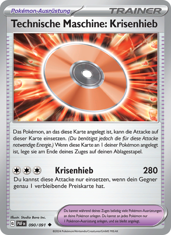 Technische Maschine: Krisenhieb 090 — Paldeas Schicksale (German Pokémon TCG card)