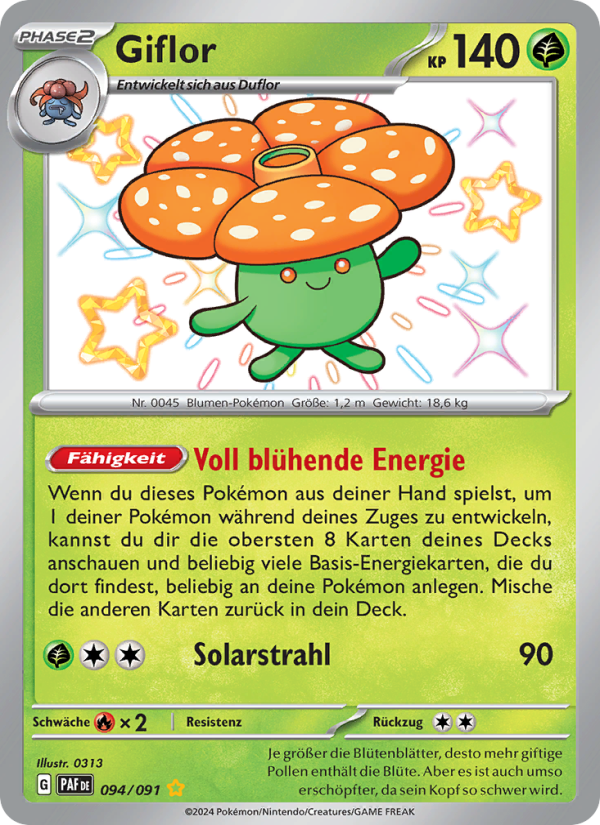 Giflor 094 — Paldeas Schicksale (German Pokémon TCG card)