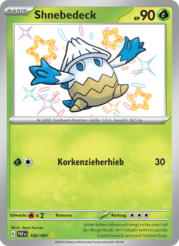 Shnebedeck 100 — Paldeas Schicksale (German Pokémon TCG card)