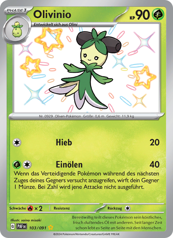 Olivinio 103 — Paldeas Schicksale (German Pokémon TCG card)