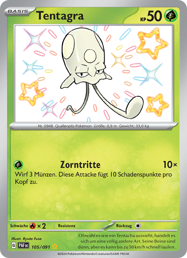 Tentagra 105 — Paldeas Schicksale (German Pokémon TCG card)
