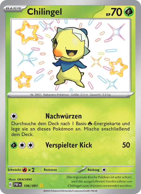 Chilingel 106 — Paldeas Schicksale (German Pokémon TCG card)