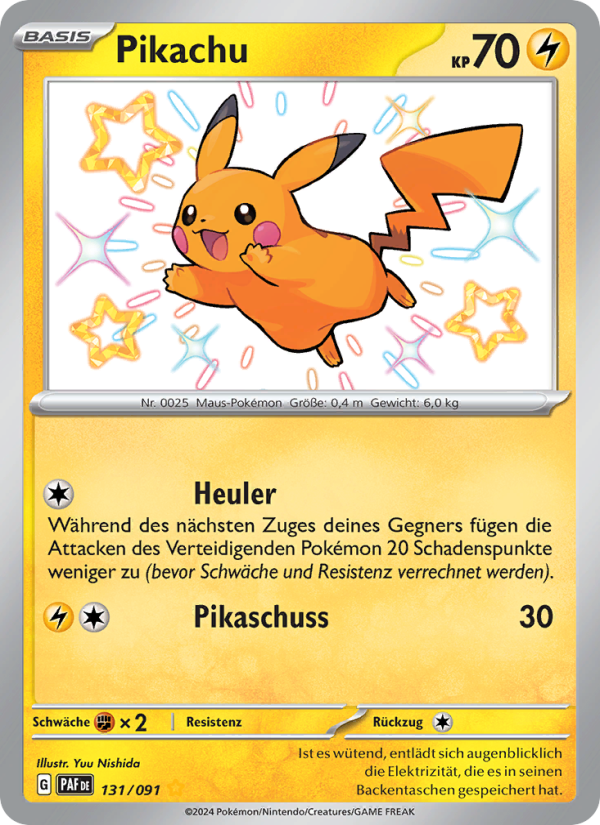 Pikachu 131 — Paldeas Schicksale (German Pokémon TCG card)