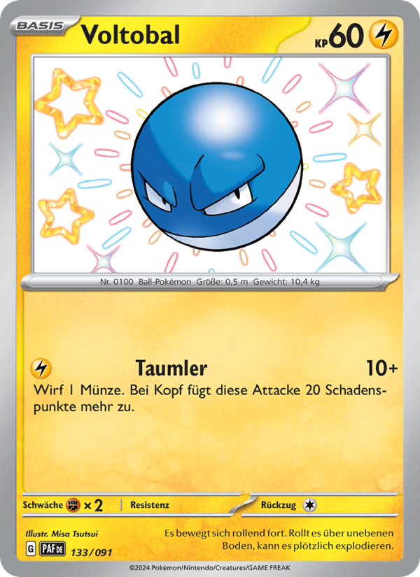 Voltobal 133 — Paldeas Schicksale (German Pokémon TCG card)