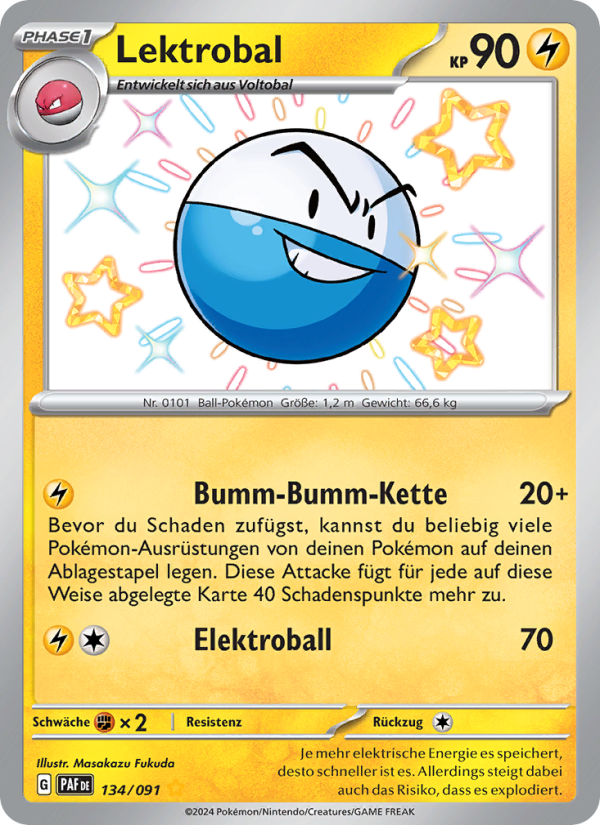 Lektrobal 134 — Paldeas Schicksale (German Pokémon TCG card)