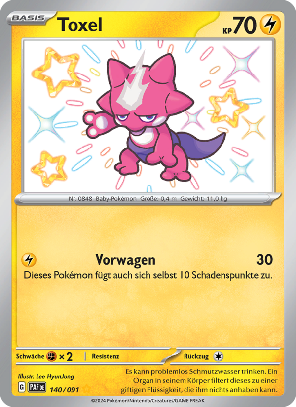 Toxel 140 — Paldeas Schicksale (German Pokémon TCG card)