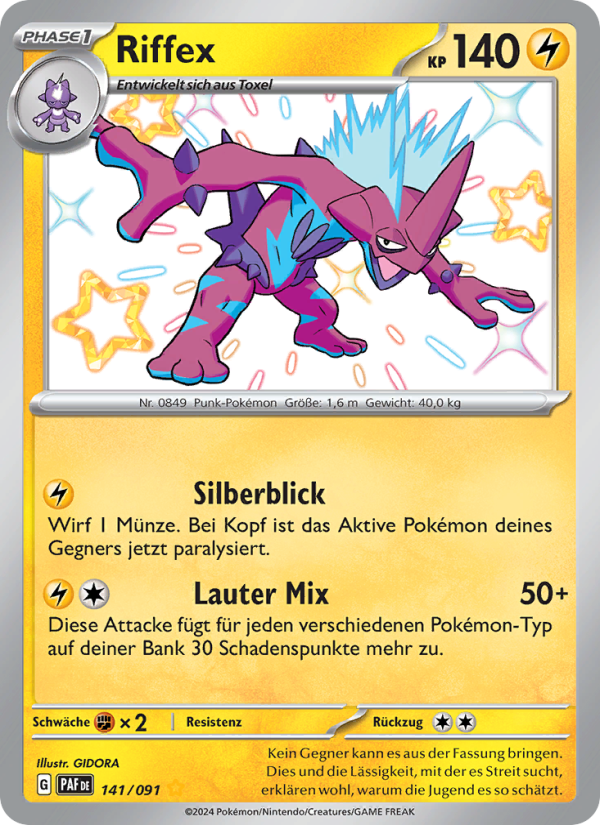 Riffex 141 — Paldeas Schicksale (German Pokémon TCG card)