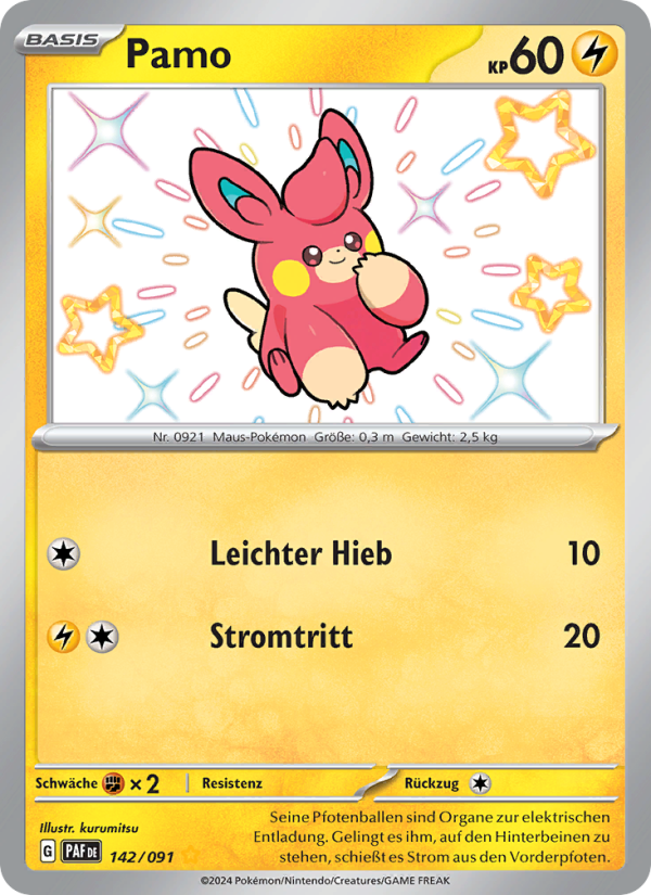 Pamo 142 — Paldeas Schicksale (German Pokémon TCG card)