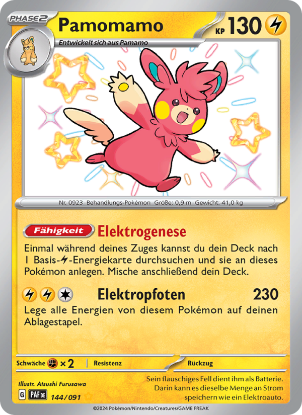 Pamomamo 144 — Paldeas Schicksale (German Pokémon TCG card)