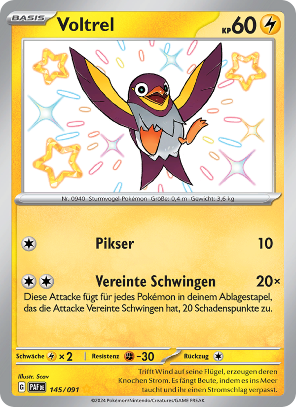 Voltrel 145 — Paldeas Schicksale (German Pokémon TCG card)
