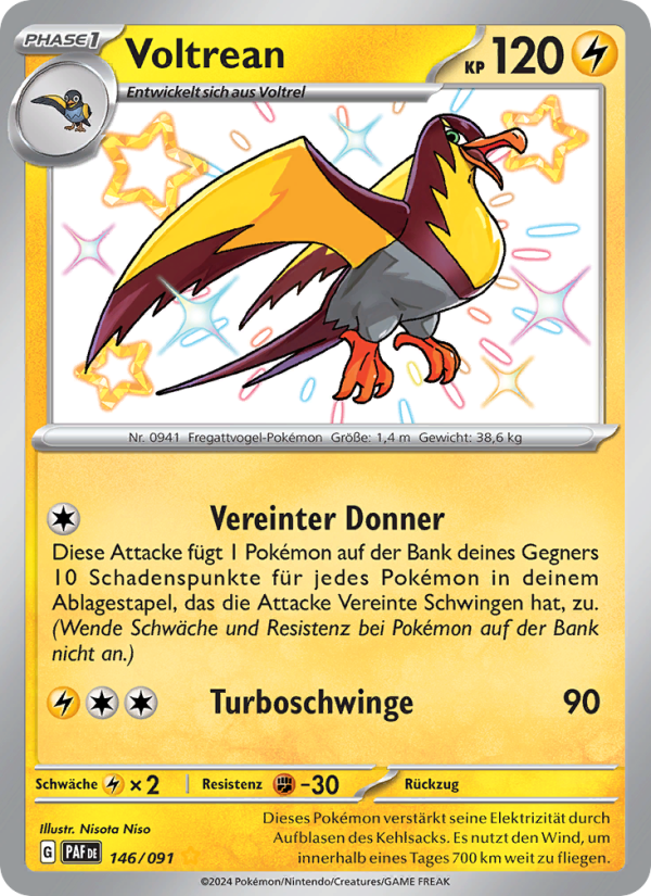 Voltrean 146 — Paldeas Schicksale (German Pokémon TCG card)