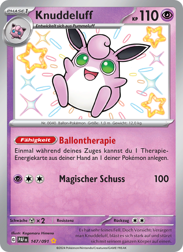 Knuddeluff 147 — Paldeas Schicksale (German Pokémon TCG card)