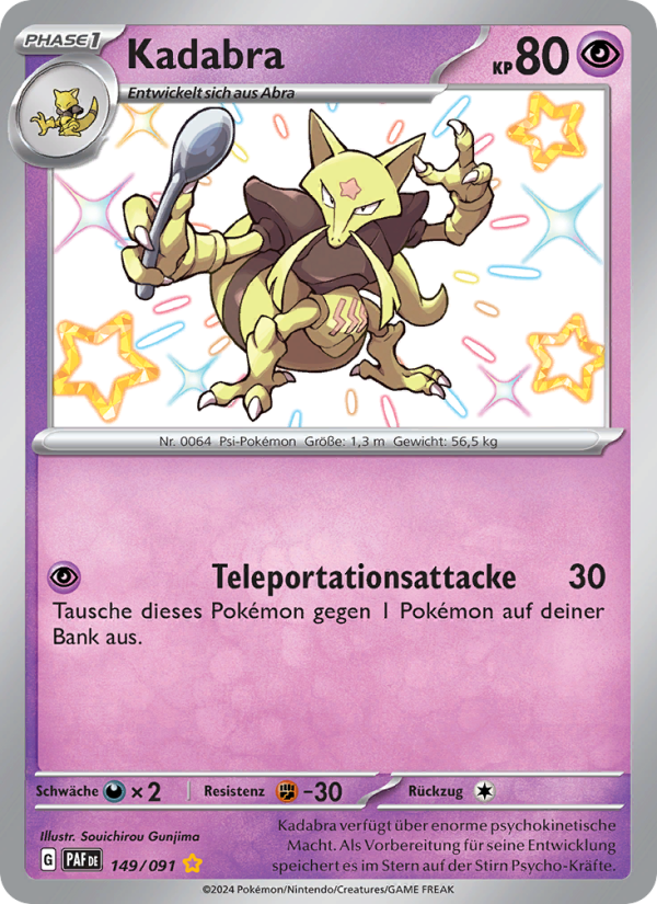 Kadabra 149 — Paldeas Schicksale (German Pokémon TCG card)