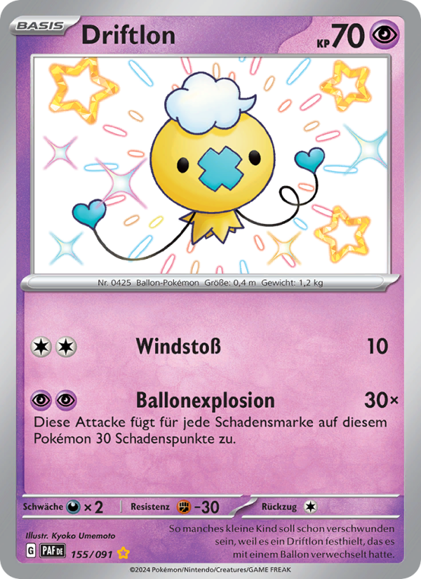 Driftlon 155 — Paldeas Schicksale (German Pokémon TCG card)