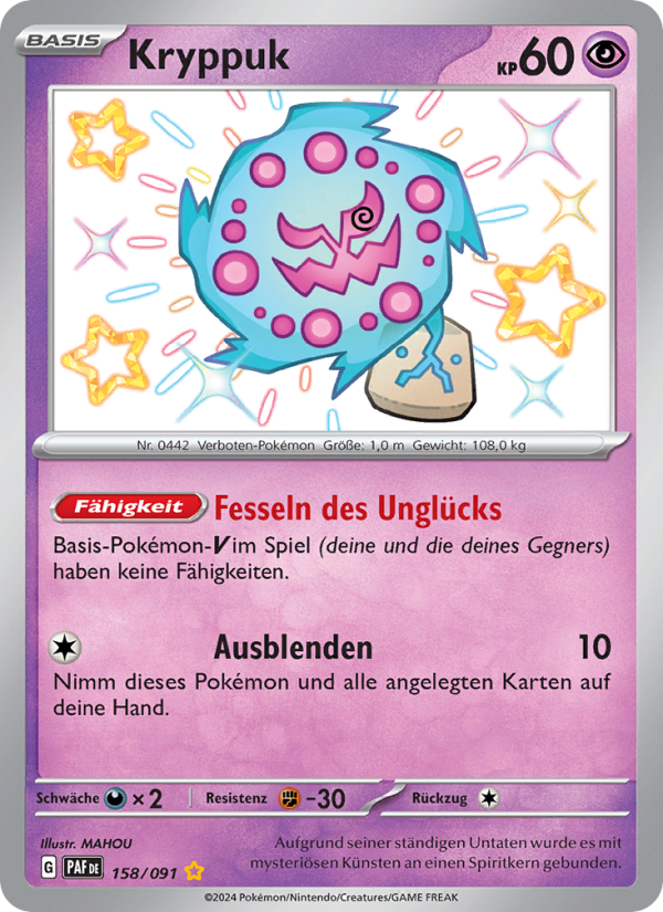 Kryppuk 158 — Paldeas Schicksale (German Pokémon TCG card)