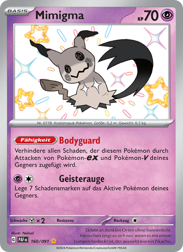 Mimigma 160 — Paldeas Schicksale (German Pokémon TCG card)