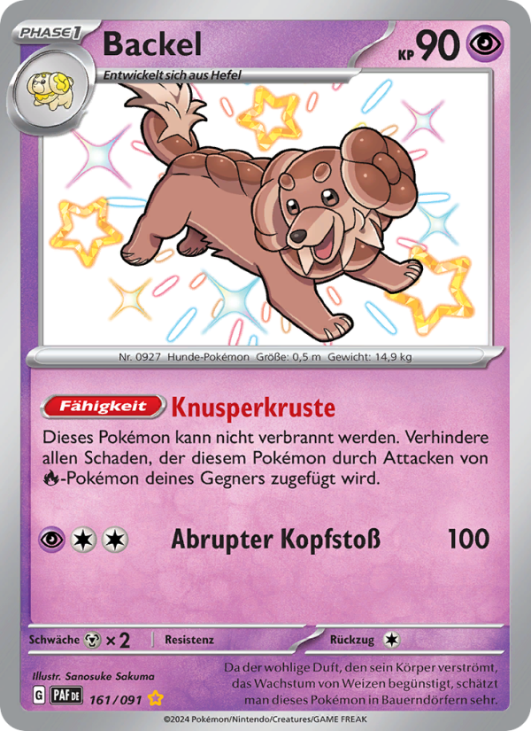 Backel 161 — Paldeas Schicksale (German Pokémon TCG card)