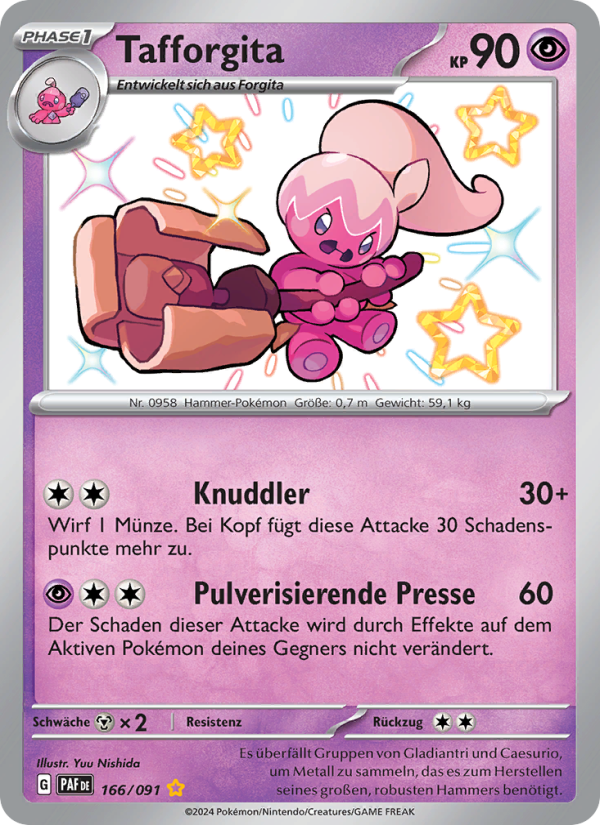 Tafforgita 166 — Paldeas Schicksale (German Pokémon TCG card)