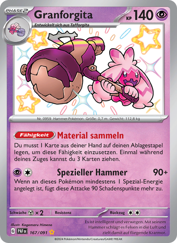 Granforgita 167 — Paldeas Schicksale (German Pokémon TCG card)