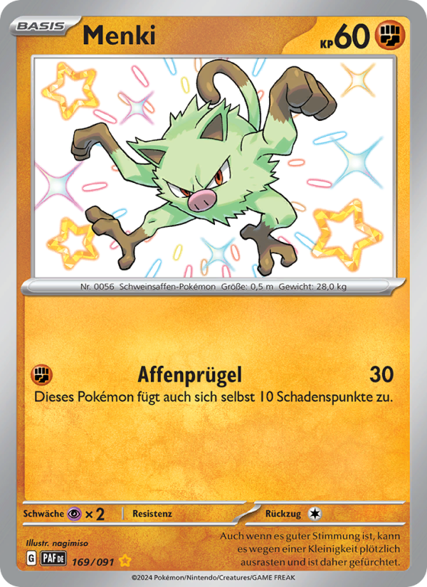 Menki 169 — Paldeas Schicksale (German Pokémon TCG card)
