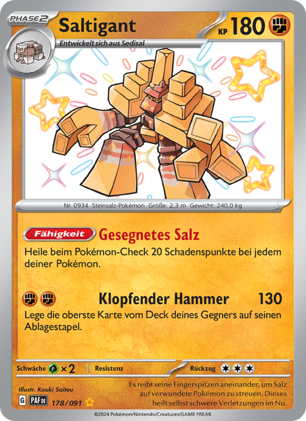 Saltigant 178 — Paldeas Schicksale (German Pokémon TCG card)
