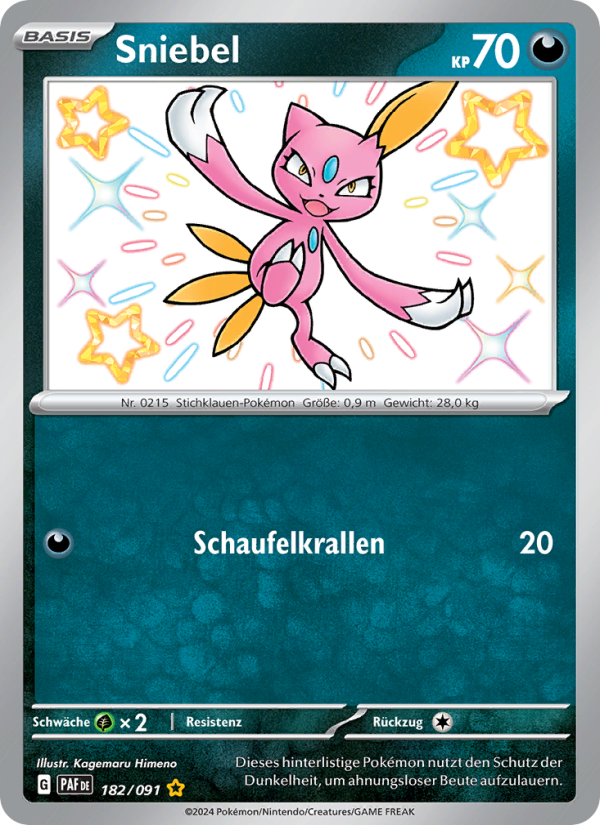 Sniebel 182 — Paldeas Schicksale (German Pokémon TCG card)