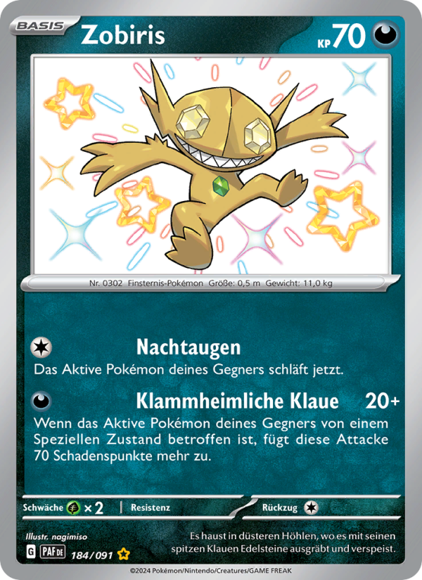 Zobiris 184 — Paldeas Schicksale (German Pokémon TCG card)