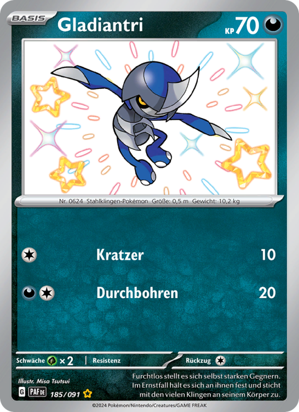 Gladiantri 185 — Paldeas Schicksale (German Pokémon TCG card)