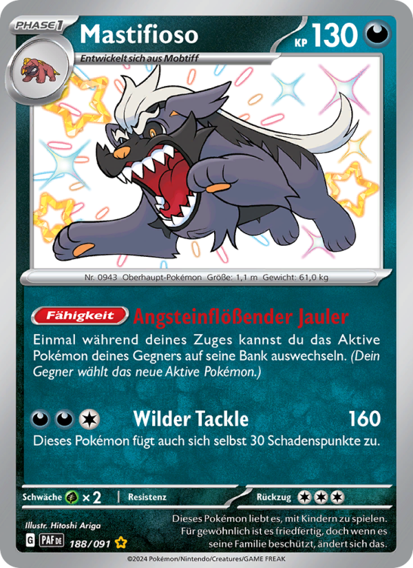 Mastifioso 188 — Paldeas Schicksale (German Pokémon TCG card)