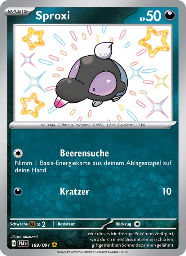 Sproxi 189 — Paldeas Schicksale (German Pokémon TCG card)