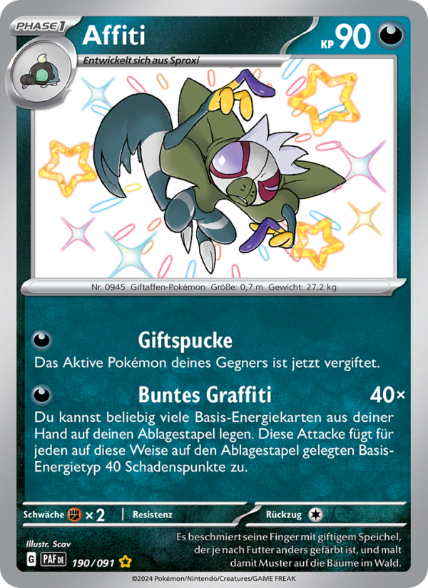 Affiti 190 — Paldeas Schicksale (German Pokémon TCG card)