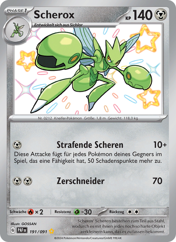 Scherox 191 — Paldeas Schicksale (German Pokémon TCG card)