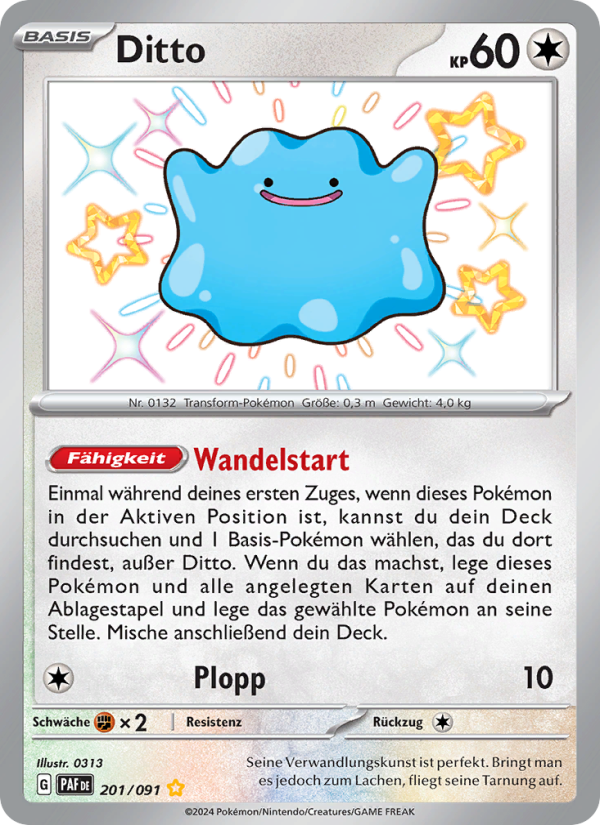 Ditto 201 — Paldeas Schicksale (German Pokémon TCG card)