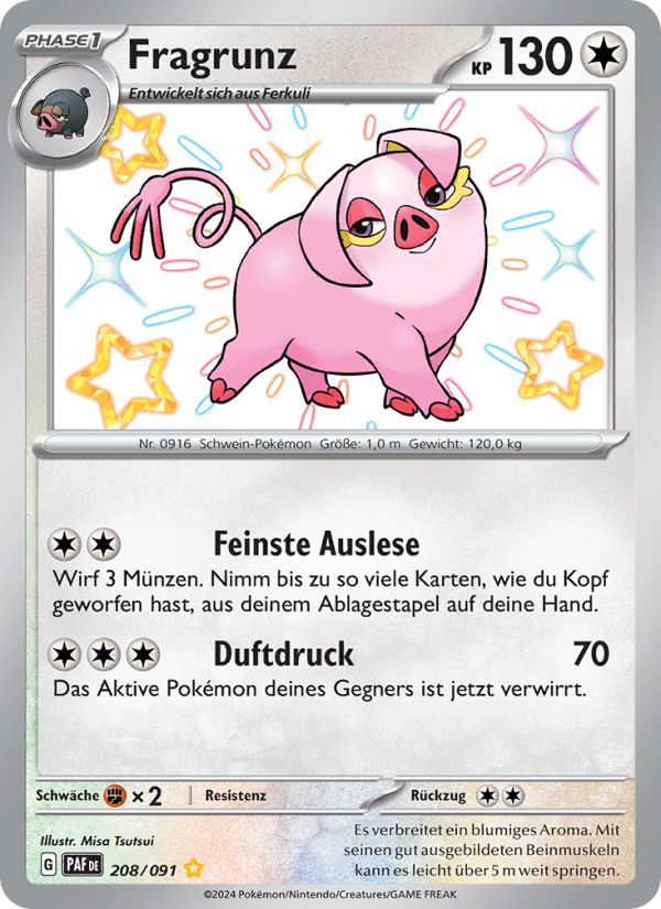 Fragrunz 208 — Paldeas Schicksale (German Pokémon TCG card)