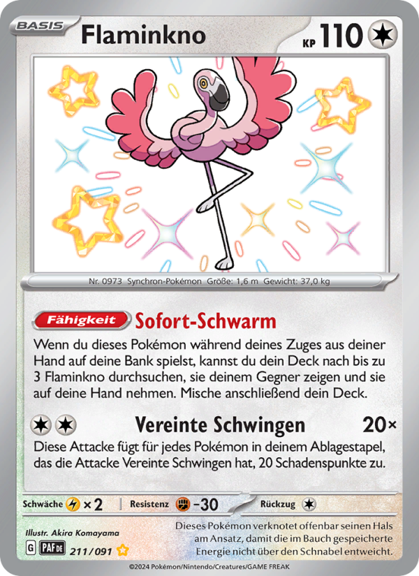 Flaminkno 211 — Paldeas Schicksale (German Pokémon TCG card)