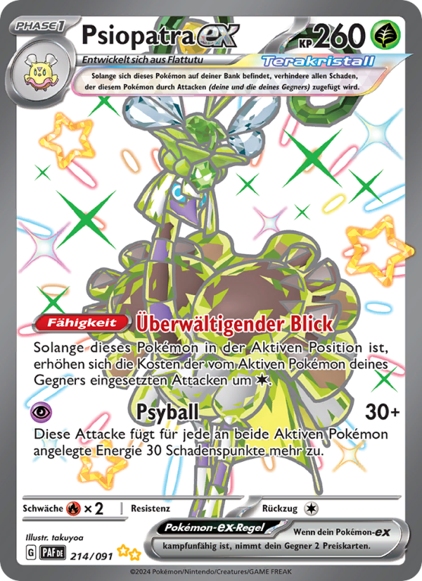 Psiopatra-ex 214 — Paldeas Schicksale (German Pokémon TCG card)