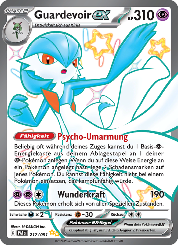 Guardevoir-ex 217 — Paldeas Schicksale (German Pokémon TCG card)
