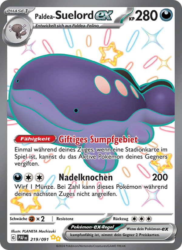 Paldea-Suelord-ex 219 — Paldeas Schicksale (German Pokémon TCG card)