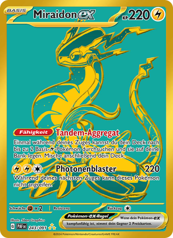 Miraidon-ex 243 — Paldeas Schicksale (German Pokémon TCG card)