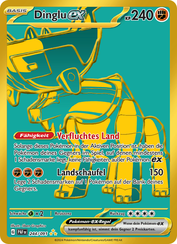 Dinglu-ex 244 — Paldeas Schicksale (German Pokémon TCG card)